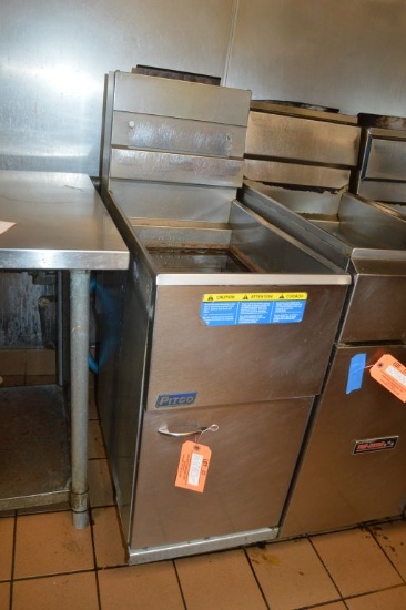 PITCO 15" TWO BIN DEEP FRYER, MODEL 3SCTS,