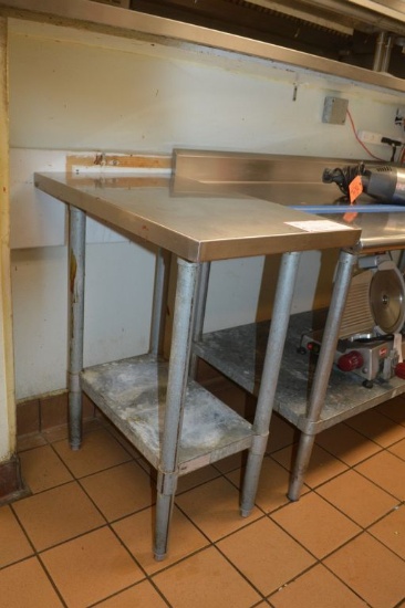 STAINLESS STEEL FOOD PREP TABLE, 18" LONG x 30" DEEP