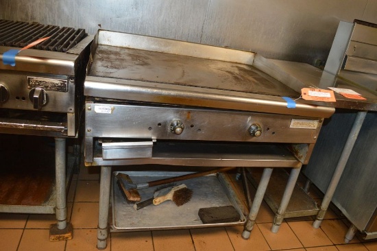 TRI-STAR 36" GRIDDLE, GAS FIRED, TWO ZONE HEAT,