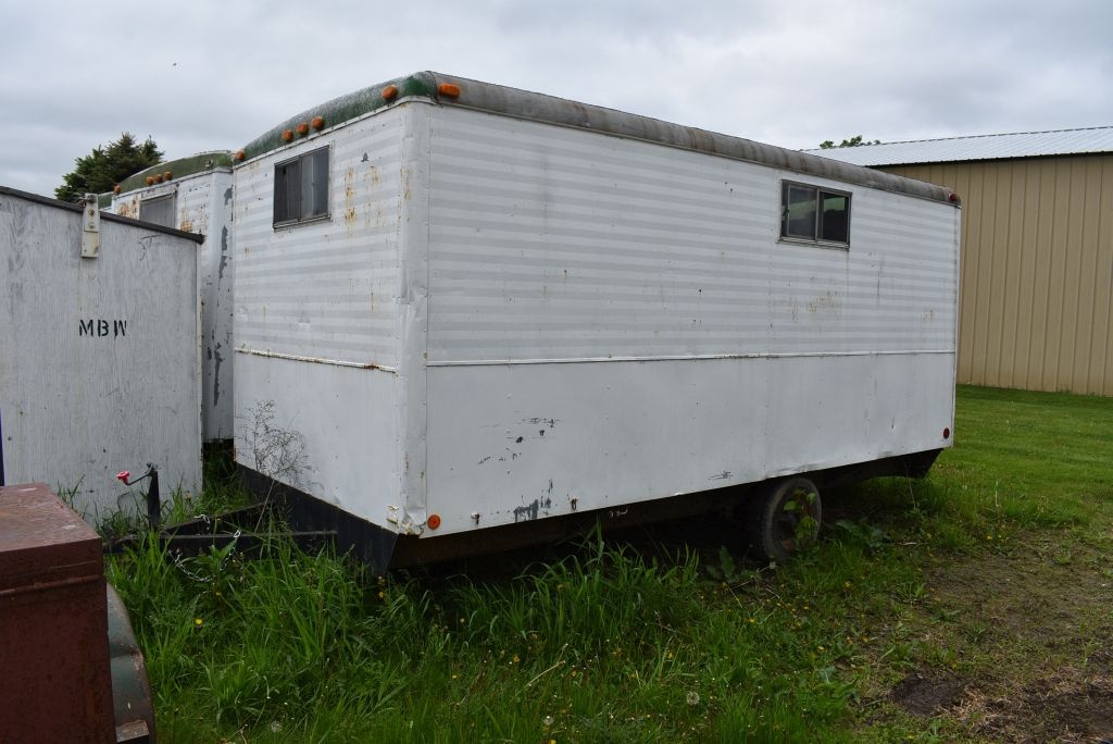 16' ENCLOSED JOB SITE TRAILER, SINGLE AXLE