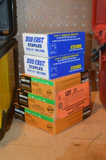 (3) BOXES OF BOSTITCH NARROW CROWN STAPLES,