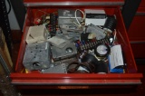 (2) DRAWERS W/ELECTRIC COMPONENTS: SWITCH PLATES,
