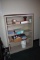 METAL BOOKCASE WITH ADJUSTABLE SHELVES,