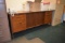WOODGRAIN CREDENZA CABINET WITH FOUR DRAWERS