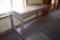 BROWN METAL TABLE WITH ONE DRAWER, 5 1/2' x 2 1/2' x 3'