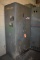 TWO DOOR CABINET WITH CONTENTS, PAINTING SUPPLIES