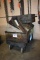 STEEL BINS ON WOOD DOLLY