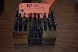 (6) SETS OF NUMBER STAMPS, 1/8