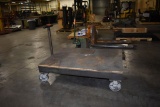WOOD TOP CART ON CASTERS, WAGON TYPE
