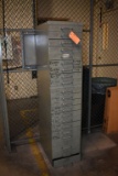 21 DRAWER PARTS/TOOLING CABINET WITH MISC. CONTENTS,