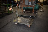 METAL SHOP CART ON CASTERS PLATFORM TYPE
