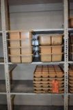 TWENTY COMPARTMENT PARTS TRAYS ON THIS SHELF