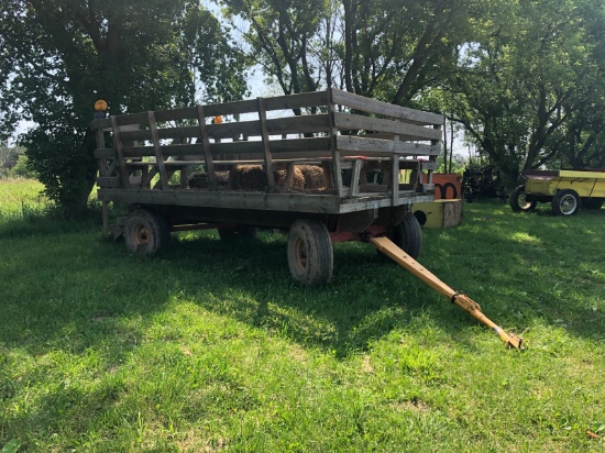 HAY WAGON, 8'3" x APPROX. 14' WITH STAIRS - BENCHES