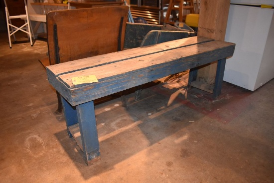 VINTAGE BENCH, 16"D x 58 1/2"W x 20 1/2"H