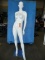 FEMALE MANNEQUIN ON STAND, GLOSS WHITE
