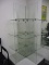 GLASS DISPLAY UNIT, PARTITIONED INTO FOUR SECTIONS,
