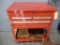 THREE DRAWER TOOL CART WITH LIFT TOP, RED