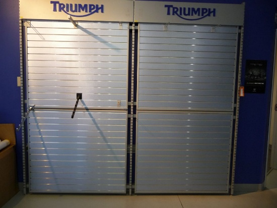 DOUBLE WIDE TRIUMPH SLAT BOARD WALL UNIT,