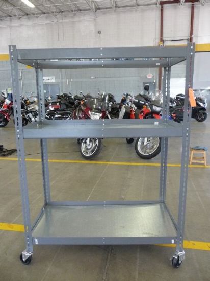 GLOBAL GRAY METAL ROLLING SHELVING UNIT,