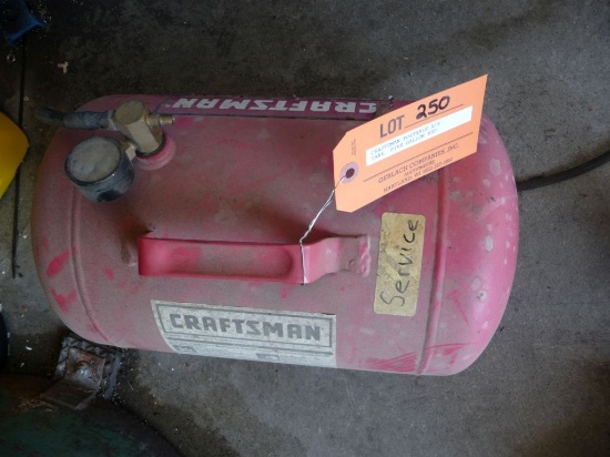 CRAFTSMAN PORTABLE AIR TANK, FIVE GALLON RED