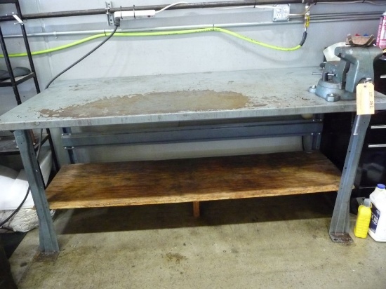 6' METAL WORKBENCH WITH 6" BENCH VISE WITH SOFT JAWS