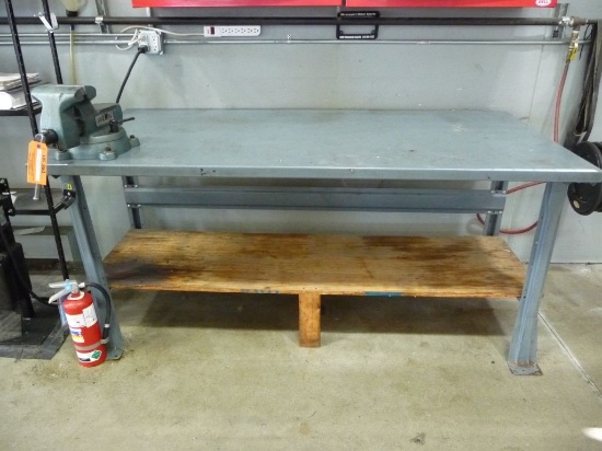 6' METAL WORKBENCH WITH WILTON 6" BENCH VISE