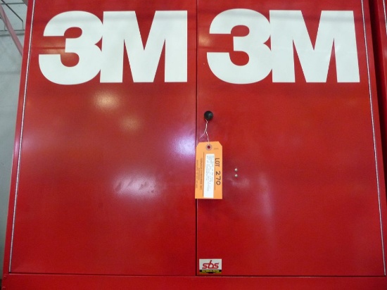 WALL-MOUNT 3M TWO DOOR CABINET, RED,
