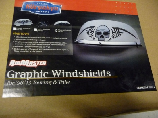 KURYAKYN GRAPHICS WINDSHIELD FOR '96 TO '13 TOURING