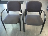 PAIR OF VISITOR CHAIRS WITH ARMS,