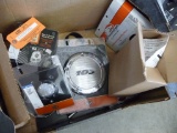 BOX OF HARLEY DAVIDSON TAKE-OFF PARTS, ASSORTED