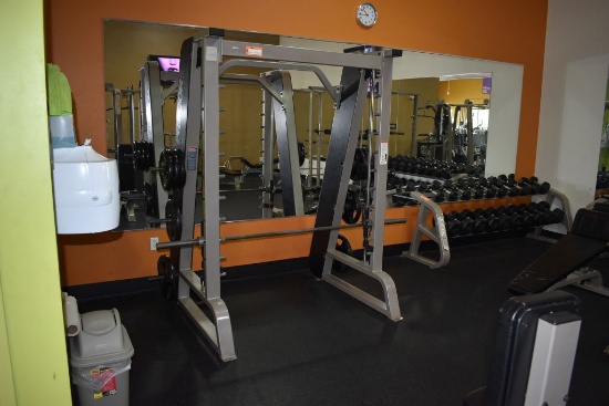 PRECOR FREE WEIGHT SAFETY SQUAT RACK, MODEL ICARIAN LINE