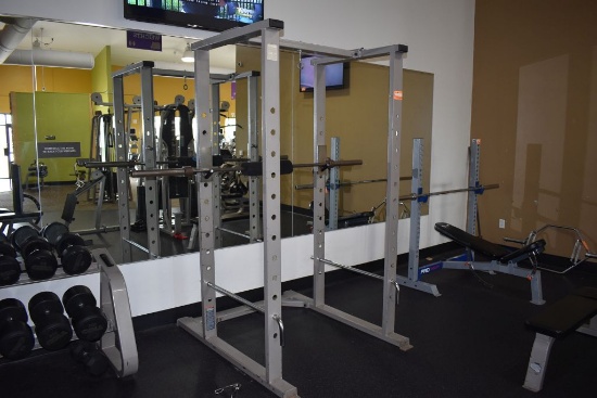 PRECOR FREE WEIGHT SQUAT RACK, MODEL ICARIAN LINE,