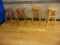 (4) ASSORTED WOODEN STOOLS,