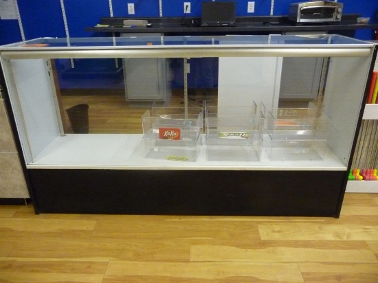 GLASS DISPLAY CASE, NO DOORS,