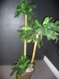 FAUX POTTED PLANT, PALM TREE,