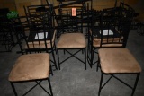 (7) METAL FRAMED DINING CHAIRS,