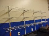 WALL-MOUNT WIRE GRATE SHELVING,
