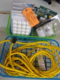 MISC. HARDWARE ITEMS, EXTENSION CORD,