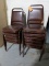 (11) STRAIGHT BACK STACKABLE CHAIRS, METAL FRAMES,