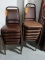 (12) STRAIGHT BACK STACKABLE CHAIRS, METAL FRAMES,