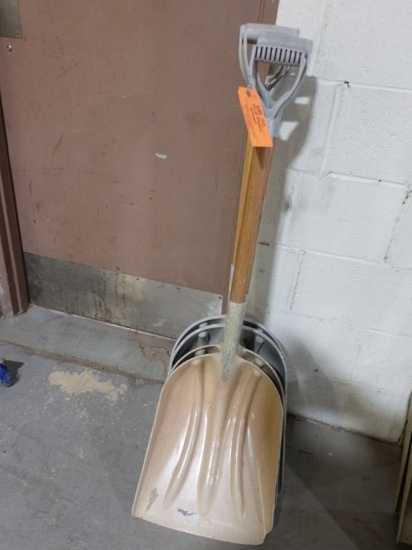 (4) 12" PLASTIC SHOVELS