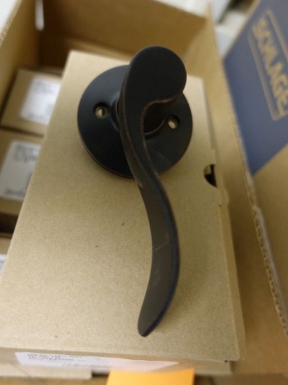 (7) SCHLAGE INTERIOR BRONZE HANDLE SETS