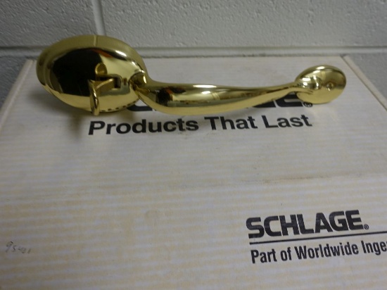(7) SCHLAGE BRASS EXTERIOR HANDLE SETS