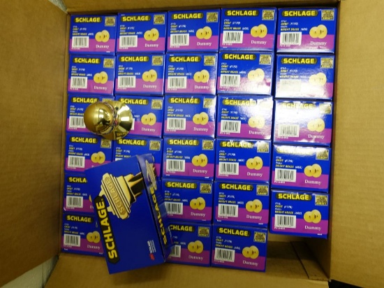 (30) SCHLAGE BRASS DUMMY ROUND HANDLES