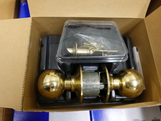 APPROX. (40) SCHLAGE BRASS ROUND LOCKING HANDLE SETS