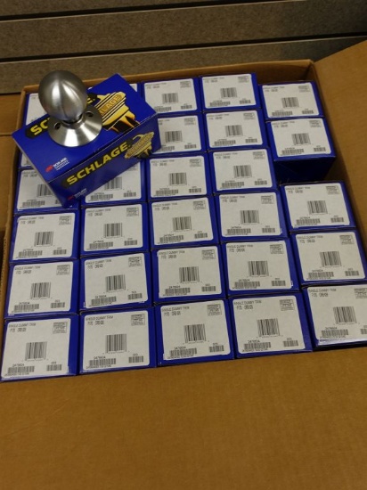 (30) SCHLAGE BRUSHED SILVER SINGLE ROUND DUMMY HANDLES