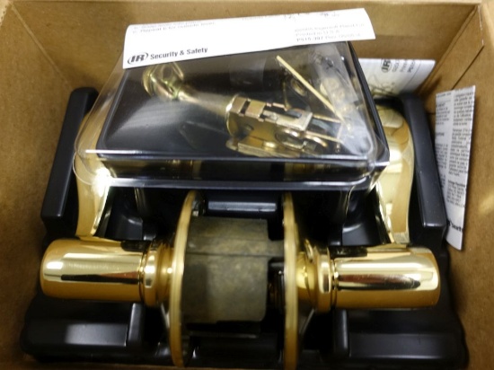 (20) SCHLAGE HALL AND CLOSET BRASS DOOR HANDLES