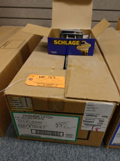 (20) SCHLAGE BRASS HALL AND CLOSET DOOR HANDLES