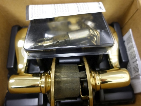(20) SCHLAGE BRASS BED AND BATH DOOR HANDLES