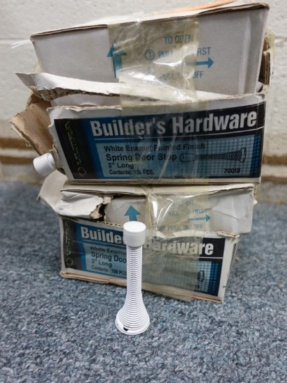 APPROX. (200) WHITE ENAMEL SPRING TYPE DOOR STOPS